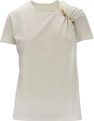 Elisabetta Franchi T-Shirts - Dames - T-shirts - Groen - M - Katoen - Tops