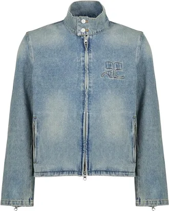 Courr&egrave;ges City Shadow Denim Jacket - Heren - Spijkerjassen - Blauw - L - Denim - Jassen