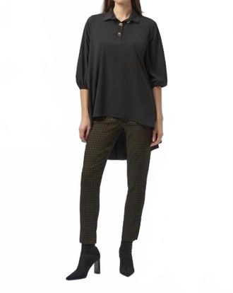 Joseph Ribkoff Slim Formal Geometric Trousers In Black Bronze