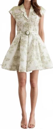 Aqua Blu Australia Juliette Mini Dress In Faisane Green