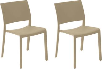 Resol Sillas Fiona Resol Pl&aacute;stico Beige (pack De 2)