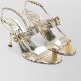 Roger Vivier leather efflorescence sandals