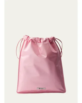 Prada Wish Silk Duchesse Drawstring Pouch Bag