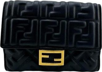 Fendi Pre-owned Mini Bags, female, Black, Size: ONE SIZE Pre-owned Fabric Wallet