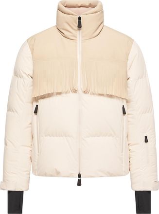 Moncler Moncler Bessin Fringed Insulated Ski Jacket, Women, Beige, Size: 0