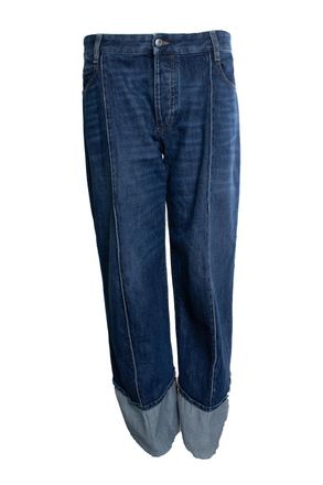 Bottega Veneta Bottega Veneta, cropped en gevouwen jeans in blauw