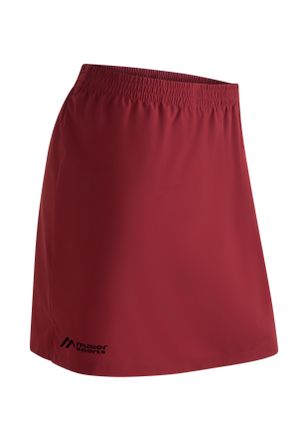 Maier Sports Midirock MAIER SPORTS Rain Skirt 2.0, Damen, Gr. 36, rot (weinrot), 100% Polyester, R&ouml;cke Midirock, Damen Regenrock, wasserabweisend atmungsaktiv, Roc