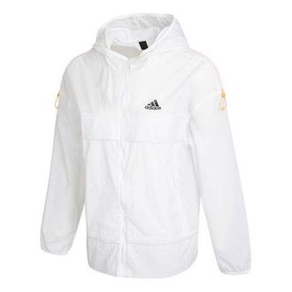 adidas (WMNS) adidas Woven Sports Hooded Jacket White GP0670