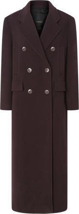 Pinko Covent Coat - Dames - Mantel - Bruin - S - Wol - Jassen