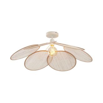 QAZQA Plaf&oacute;n Japandi crema lino