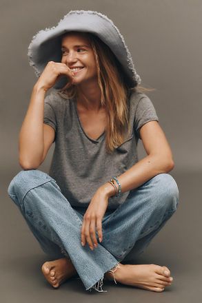 Pilcro The Quinn Short-Sleeve V-Neck Tee by Pilcro