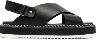 AGL Flat Sandalen - Dames - Sandalen - Zwart - 40 EU - Schoenen