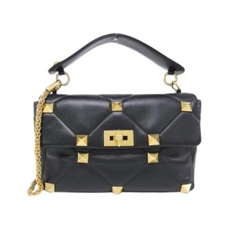 Valentino Pre-owned Garavani Lamschoudertas - Dames - Pre-owned - Zwart - Maat: ONE Size Leer