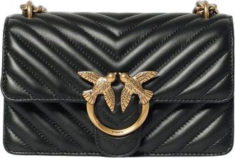 Pinko Mini Love Bag One Chevron - - Bags - Donna - Nero - ONE SIZE