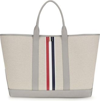 Thom Browne Gray Fabric Shoulder Mens Bag