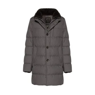 Gimos Waterafstotende technische flanellen parka - Heren - Mantels - Grijs - Maat: M Flanel