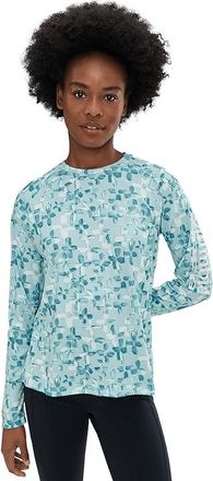 Columbia Super Tidal T-Shirts Long Sleeve Shirt Womens Long Sleeve Pullover Marine Light/Crosshatch : 2XL, Polyester