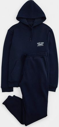 Trendyol MAN Heren Donkerblauw Met slogan Lang, Regular fit Joggingpak Sets