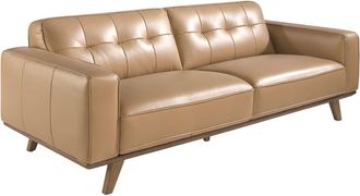 Angel Cerd&aacute; Sof&aacute; 3 plazas tapizado piel arena