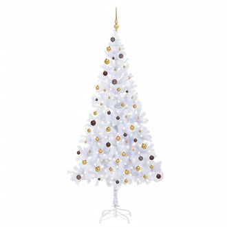 vidaXL &Aacute;rbol De Navidad Artificial Con Luces Y Bolas 910 Ramas 210 Cm Vidaxl