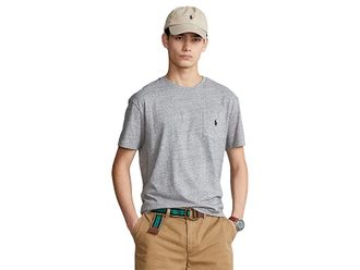 Polo Ralph Lauren Classic Fit Pocket T-Shirts Mens T Shirt Dark Vintage Heather : LG, Cotton/Jersey