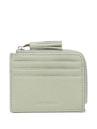 Coccinelle zip cardholder wallet - women - Calf Leather/Polyester - One Size - Green