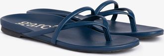 Pedro Garcia Anatomical flat sandal in dark blue leather | belany | Spring Summer 26 |PEDRO GARCIA