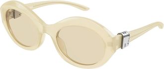 Balenciaga BB0460S Asian Fit 005 Womens Sunglasses Yellow Size 57