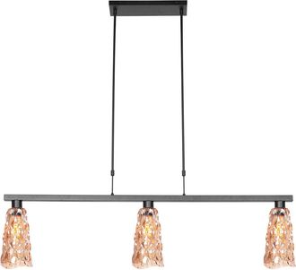 Steinhauer Steinhauer - L&aacute;mpara Colgante - Vidrio - &Aacute;mbar Negro - Metal
