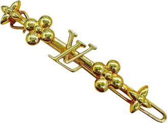 Louis Vuitton Pre-owned Metalen Haaraccessoire - Dames - Vintage Accessoires - Geel - ONE Size - Vintage