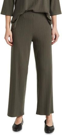 Eileen Fisher Rib Wide Leg Ankle Pants in Grove at Nordstrom Rack, Size X-Small