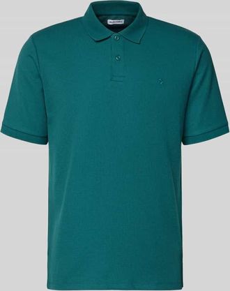 Jack & Jones Jack & Jones Regular Fit Poloshirt mit Strukturmuster Modell AUSTIN in Petrol, Gr&ouml;&szlig;e XXL