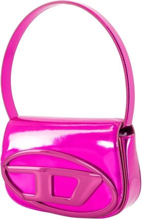 Diesel Womens 1dr Shoulder Bag Pink Calfskin