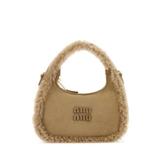 Miu Miu Sand Suede Handbag