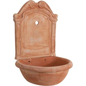 Biscottini International Fuente De Jard&iacute;n De Terracota Fuente De Pared Para Exterior Fuentes De Pared 64x45x36 Cm Made In Italy Decoraci&oacute;n De Pared