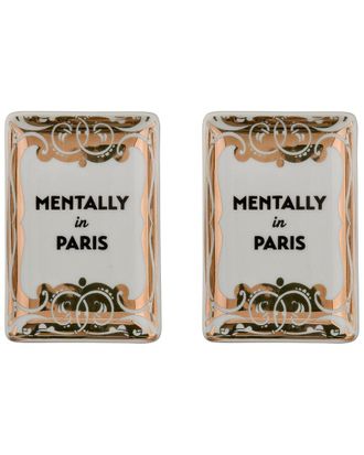 Rosanna Set Of 2 The Grand Tour Paris Trays: Mentally In Paris