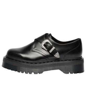 Dr. Martens (WMNS) Dr. Martens Retro Monk Quad Tumble Leather Strap Shoes Black 43377001