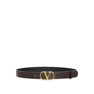 Valentino Garavani Belts, female, Brown, Size: 90 CM Stylish Leather Belt with Metal Buckle