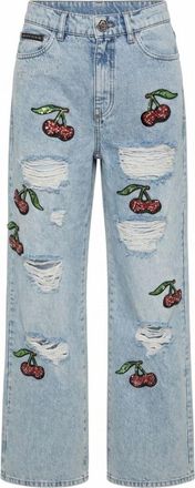 Philipp Plein Skater Jeans - Dames - Regular Fit Jeans - Blauw - W31 - Denim - Jeans