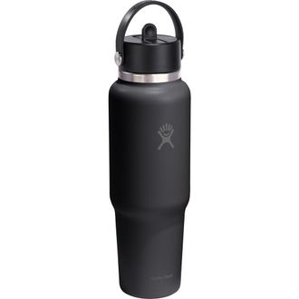 Hydro Flask 40-Ounce Wide Mouth with Flex Straw Cap in Black at Nordstrom