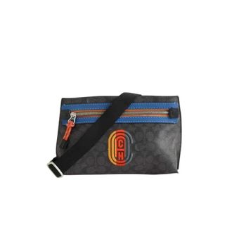 Coach Pre-owned Belt Bags, male, Black, Size: ONE SIZE Pre-owned Leather Shoulder Bag