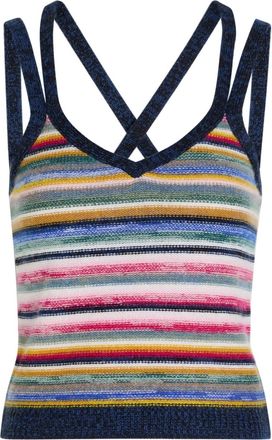 Suzie Kondi Toula Striped Cashmere Tank top - Multicoloured - S (UK8-10 / S)