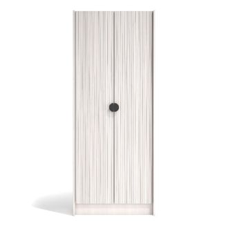 HERDASA Zapatero melamina blanco puertas impresi&oacute;n vallado blanco 190x70x24 cm