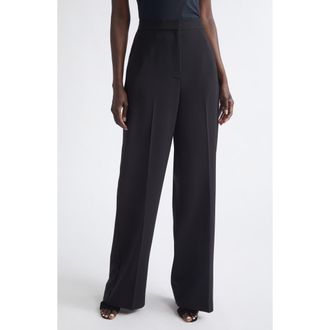 St. John Maddie Stretch Wide Leg Pants in Black at Nordstrom, Size 10