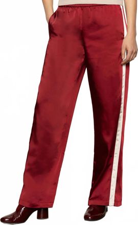 Sanctuary Satin Track Pant In Crimson