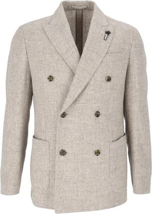 Lardini Roma Jacket - Heren - Blazers - Beige - L - Jassen