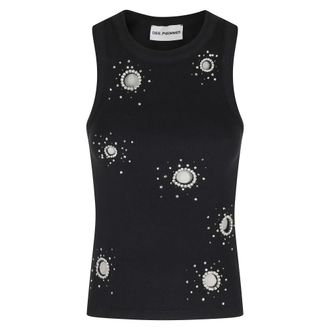 Des_Phemmes Sleeveless Tops, female, Black, Size: 2XS Classic Tank Top