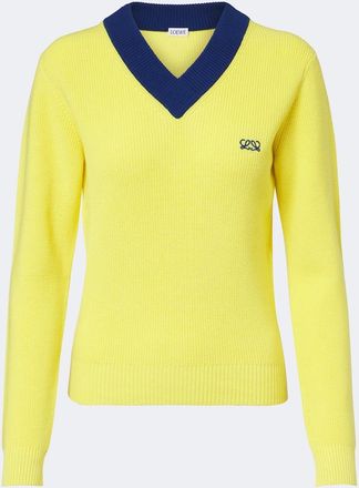 Loewe Pullover Double L in cotone e lana