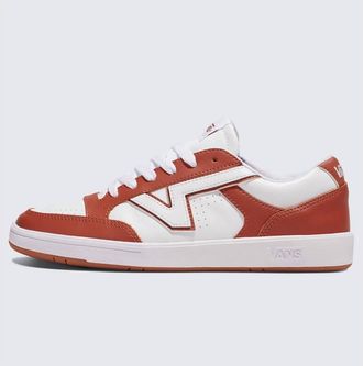 Vans Mens Lowland Comfycush Shoe In 2-Tone Leather Auburn