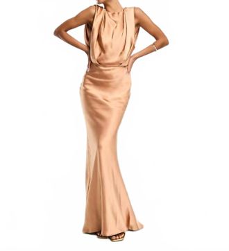 Asos Womens Sleeveless Maxi Dress In Brown